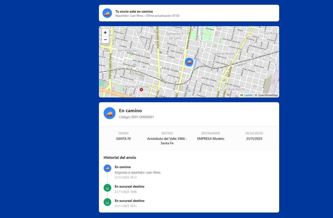 Seguimiento de repartidores