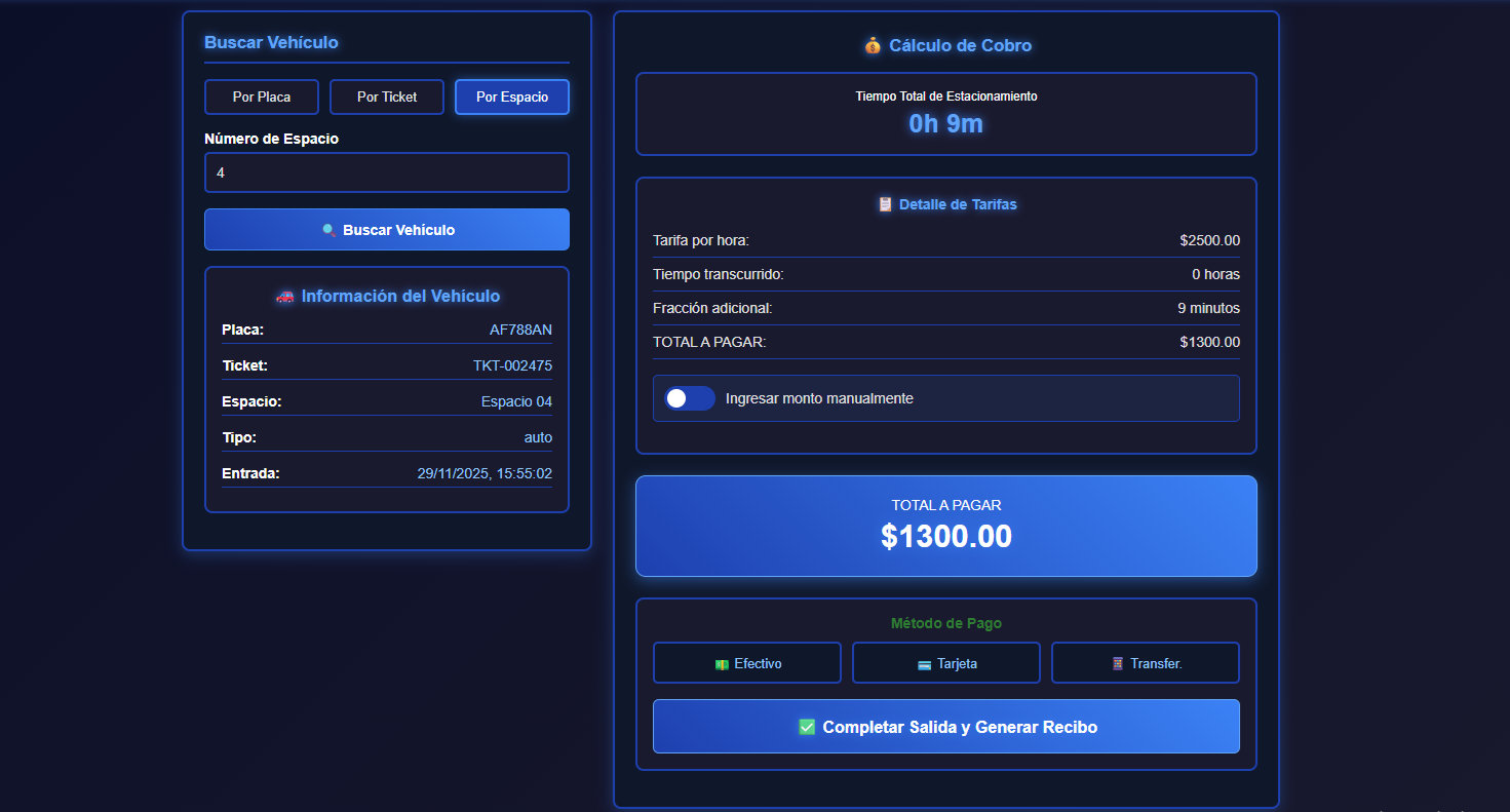Procesamiento de salida y cobro
