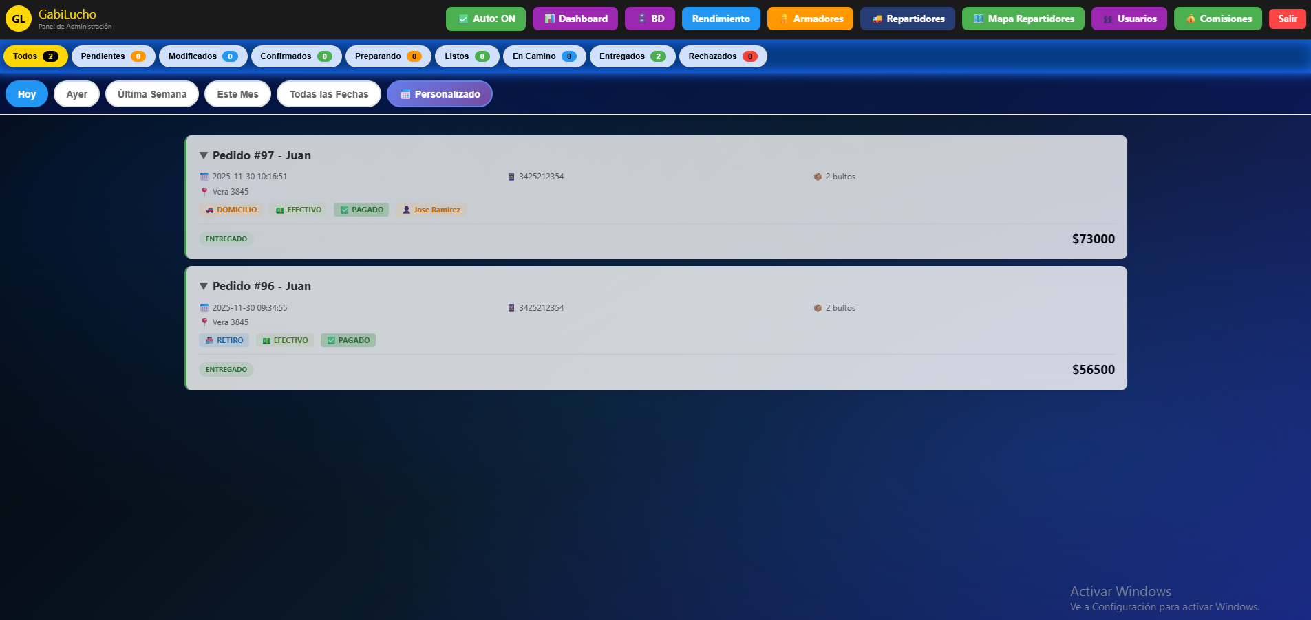 App Cliente - Carrito de Compras